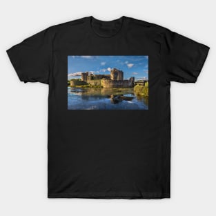 Caerphilly Castle in Wales South Facing Walls T-Shirt